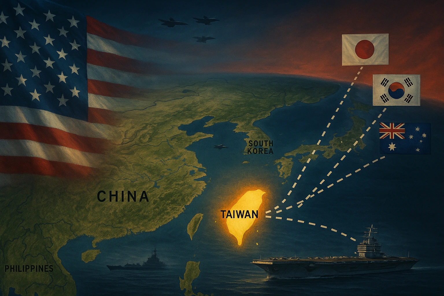 As desak peran sekutu dalam konflik taiwan, ketegangan diplomasi meningkat
