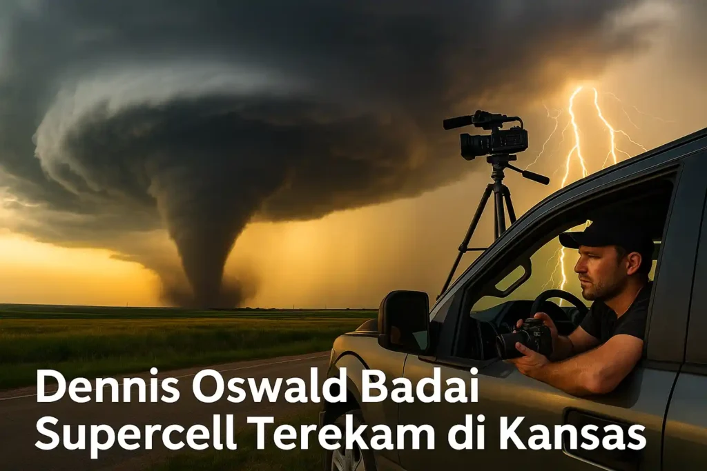 Dennis oswald badai supercell terekam di kansas