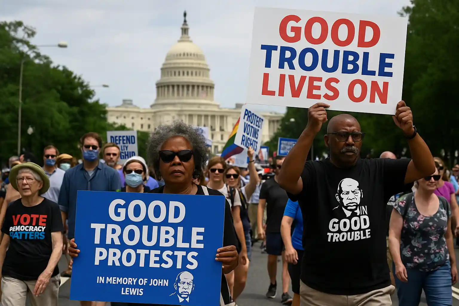 Good trouble protests gaungkan isu hak sipil amerika serikat