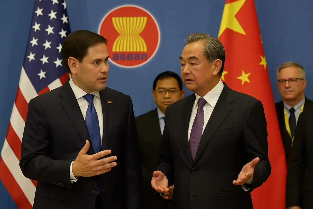 Rubio dan wang yi bahas hubungan as-china di asean summit