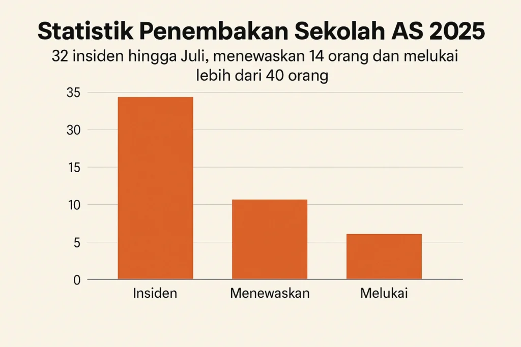 Statistik penembakan sekolah as 2025 picu alarm nasional