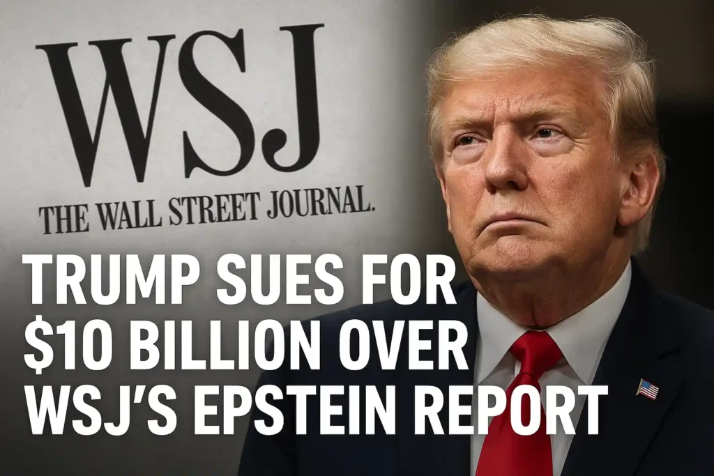 Trump gugat wsj rp160 triliun karena laporan epstein