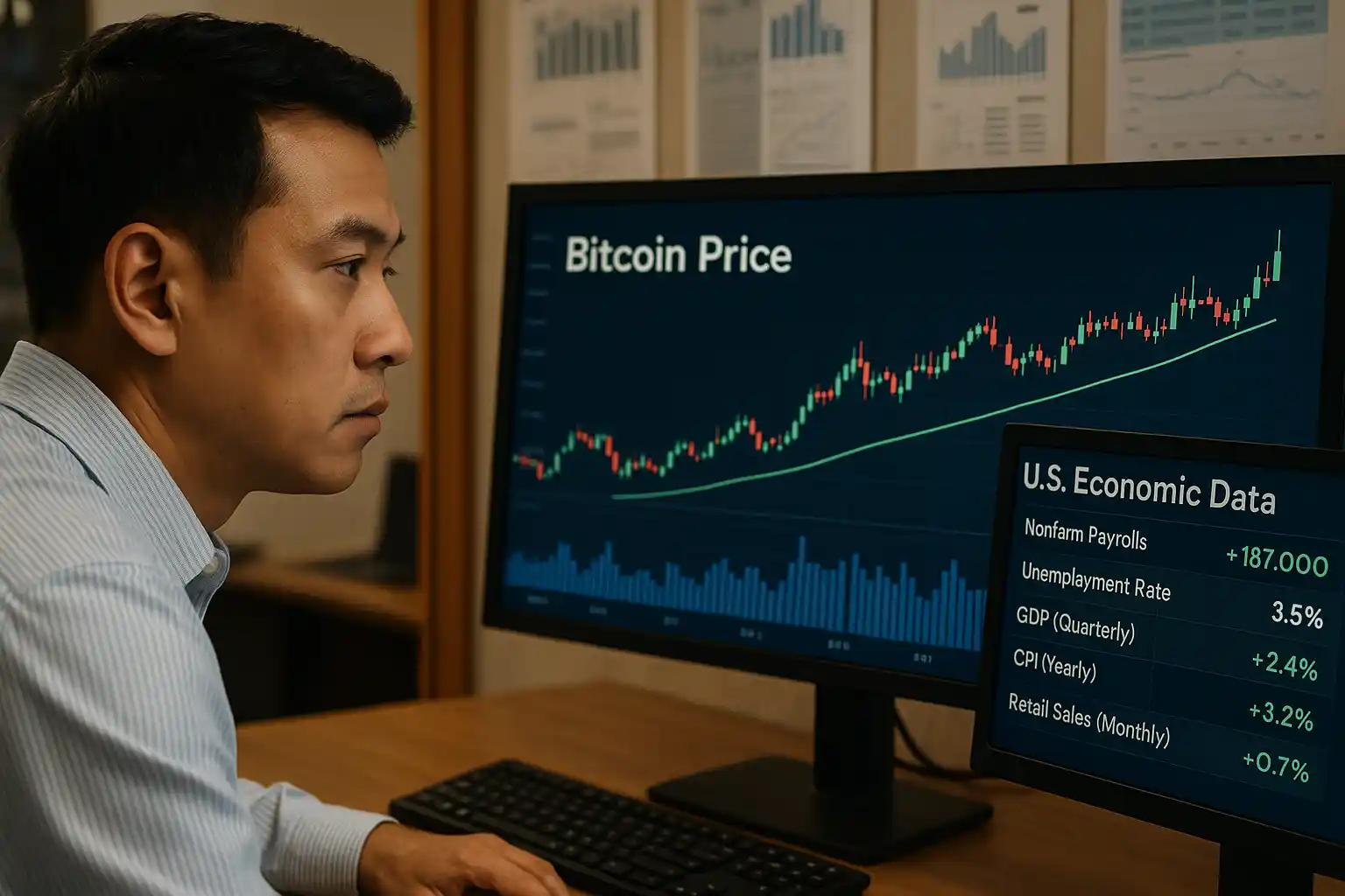 Data ekonomi as pengaruhi pergerakan bitcoin