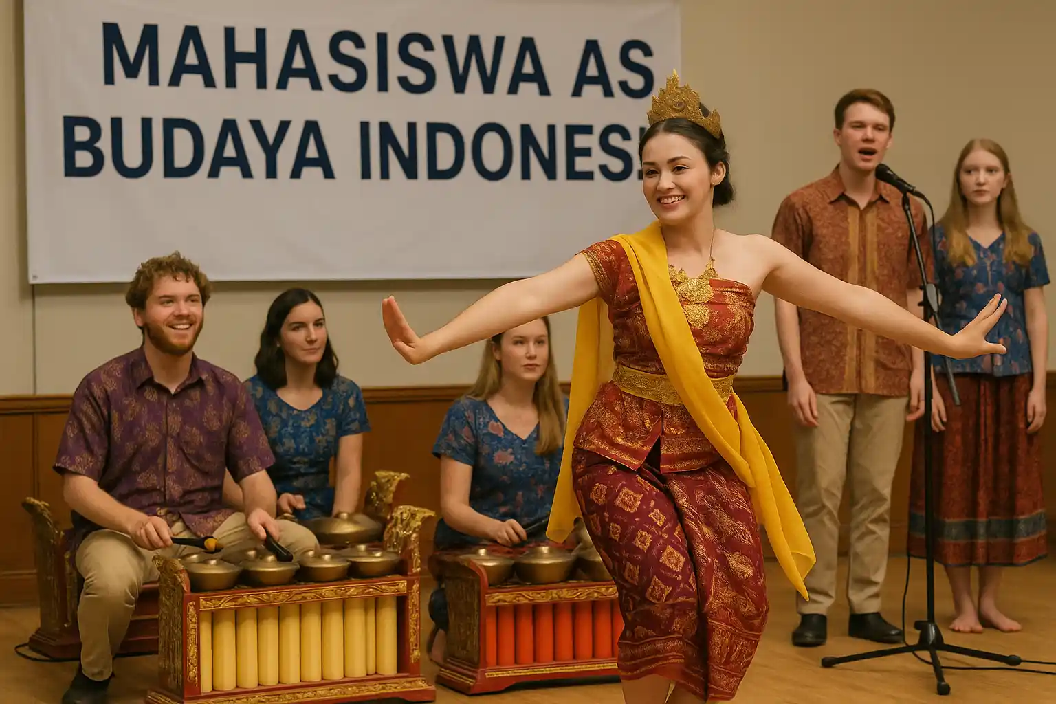 Mahasiswa as memukau dengan budaya indonesia di um