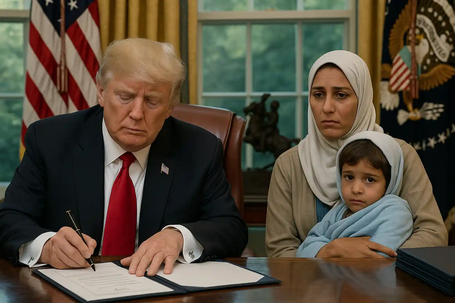 Trump hentikan visa gaza, dunia beri reaksi keras