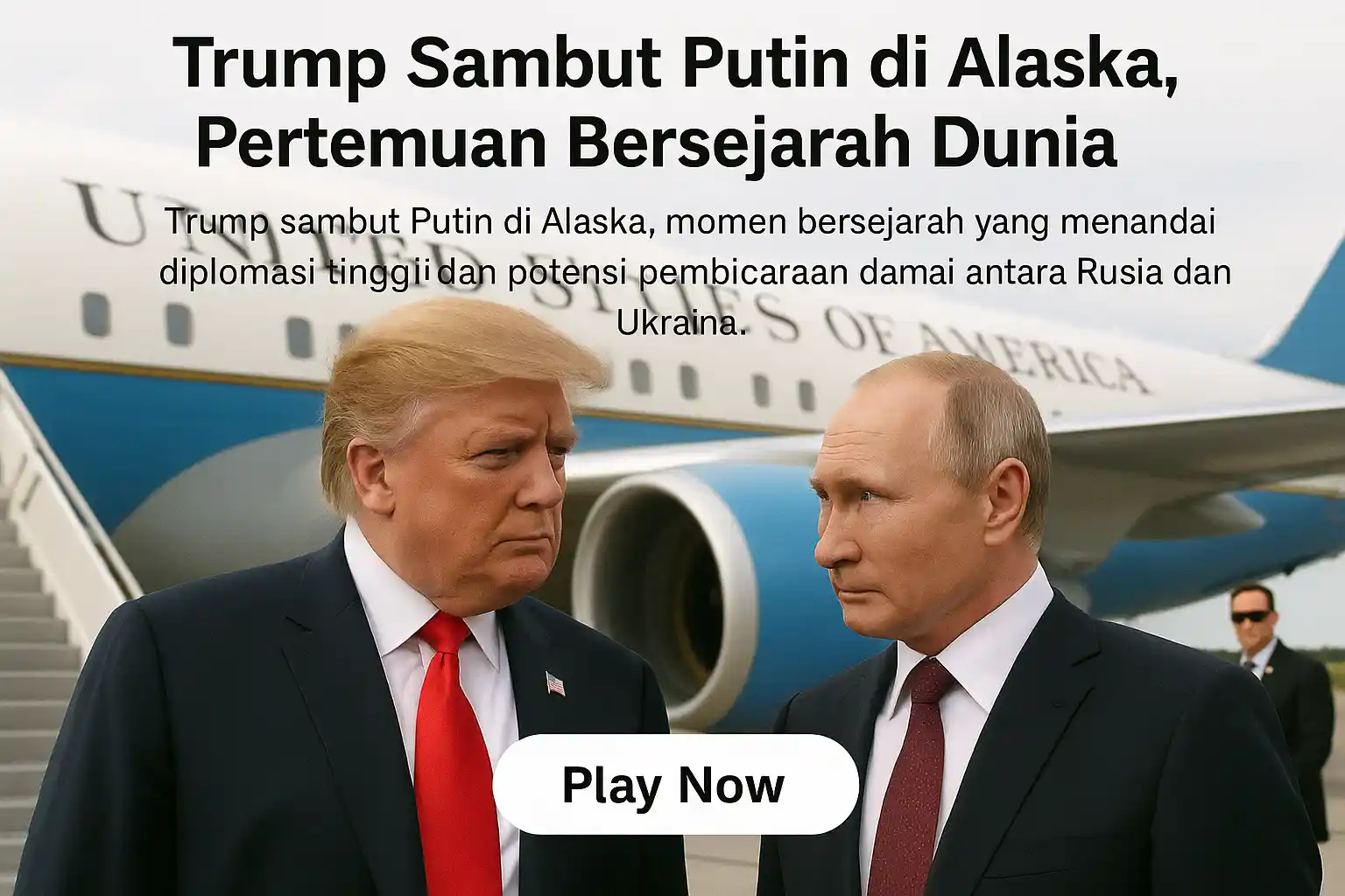 Trump sambut putin di alaska, pertemuan bersejarah dunia