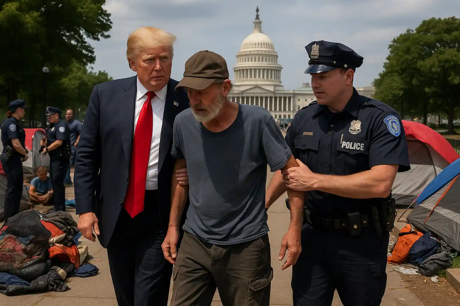Trump usir tunawisma dari washington dc