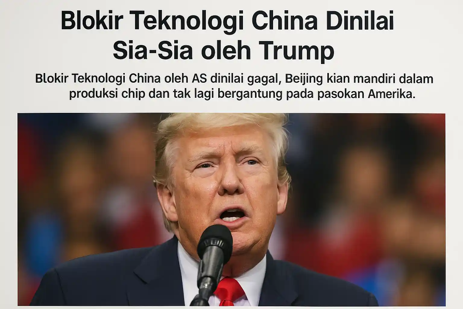 Blokir Teknologi China Dinilai Sia-Sia oleh Beijing