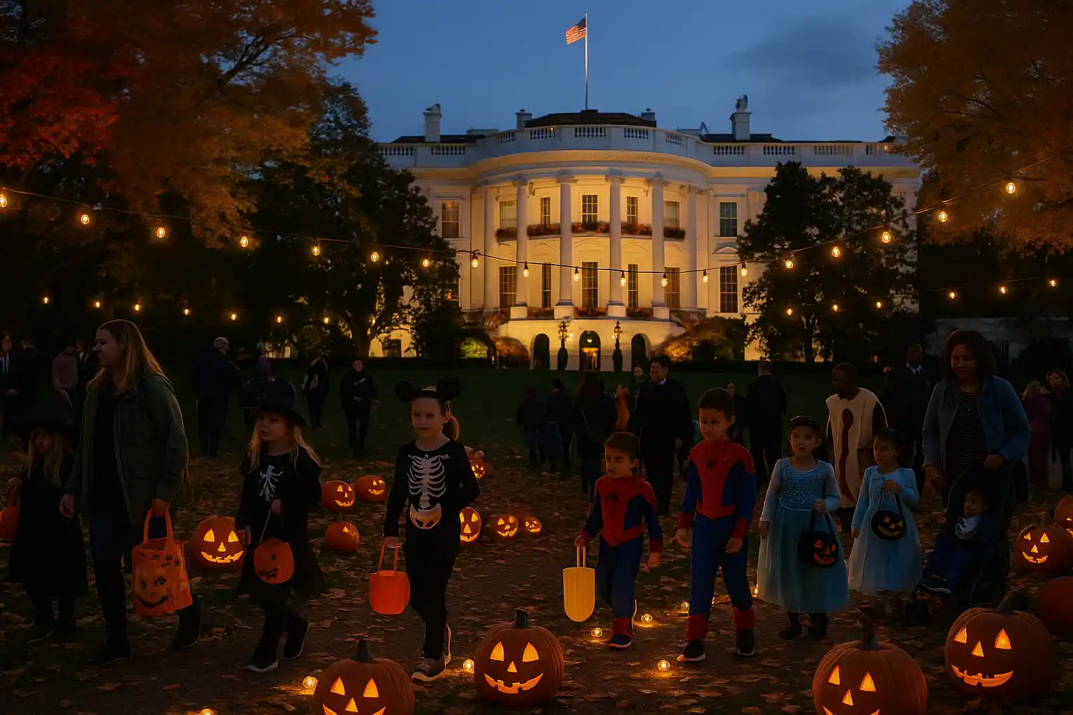 Halloween white house 2025 meriah dan ramah keluarga